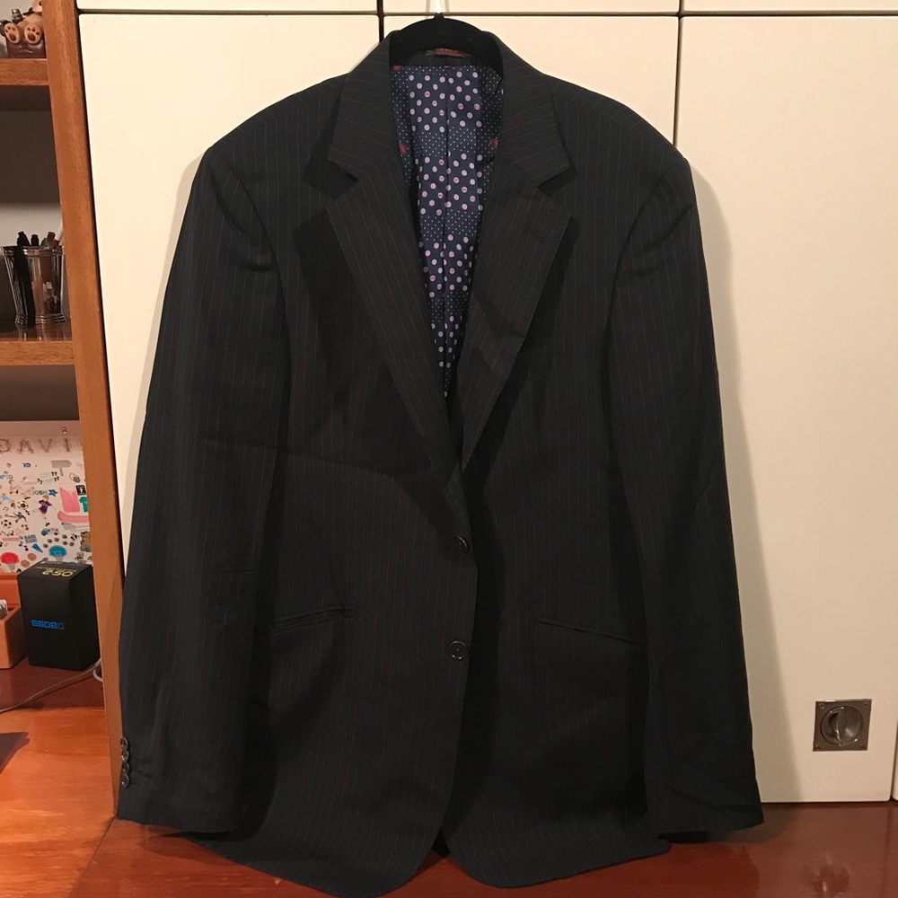 Etro Black Pinstripe Blazer